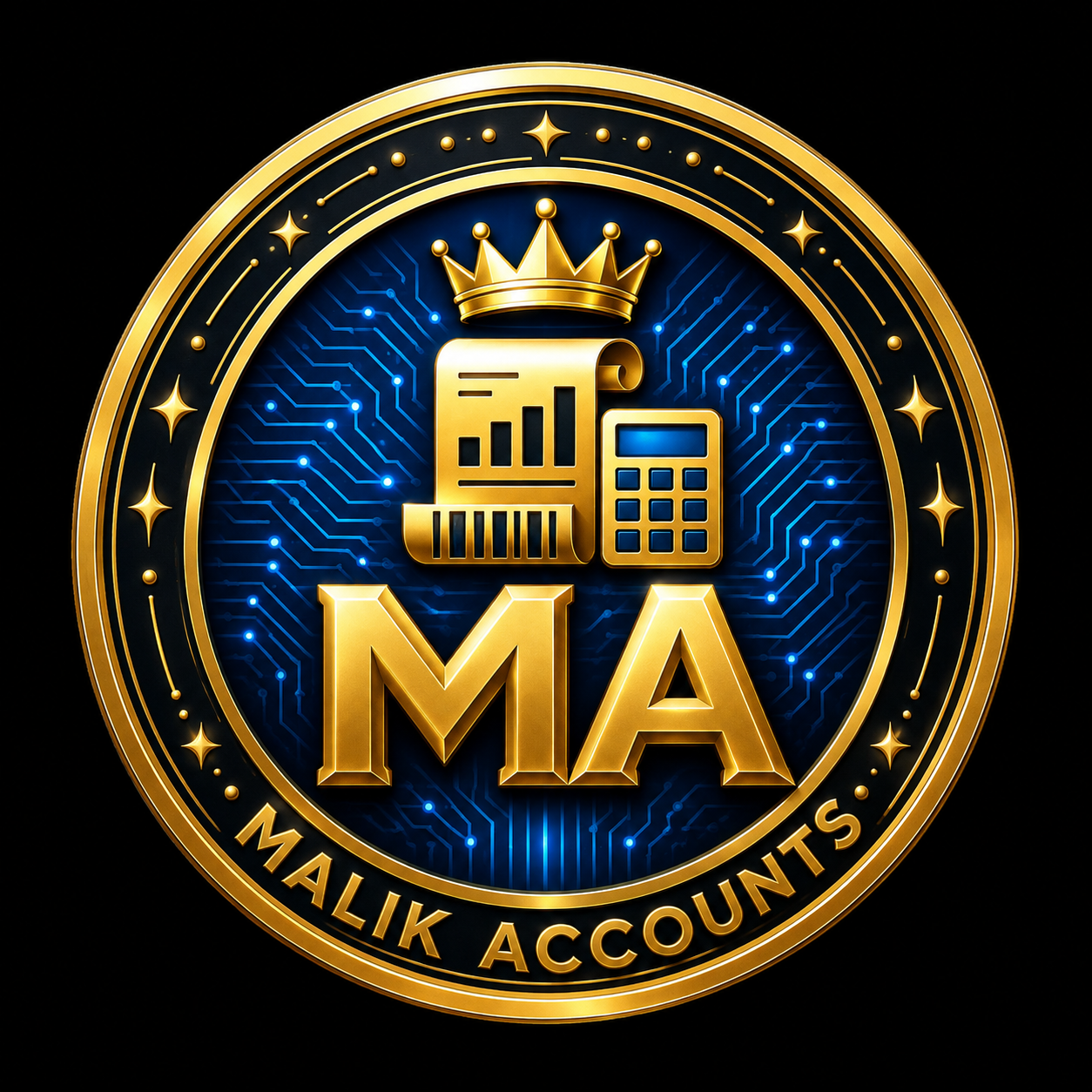 MALIK Accounts Professional Logo